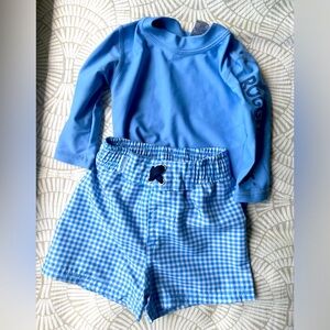 Rugged Butts Swimsuit + Rashguard 3-6m